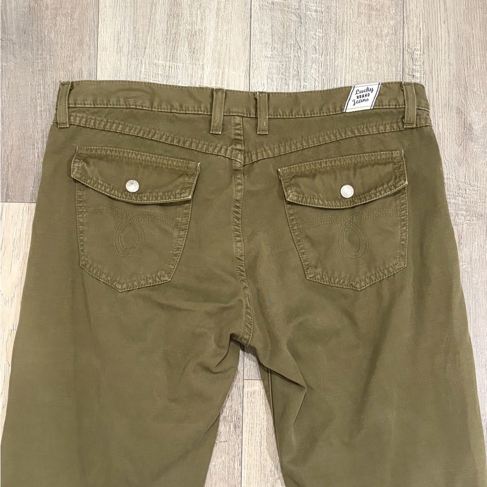 Lucky Brand Olive Straight Leg Jeans Size 10 Long Mid Rise 30 - Picture 7 of 11